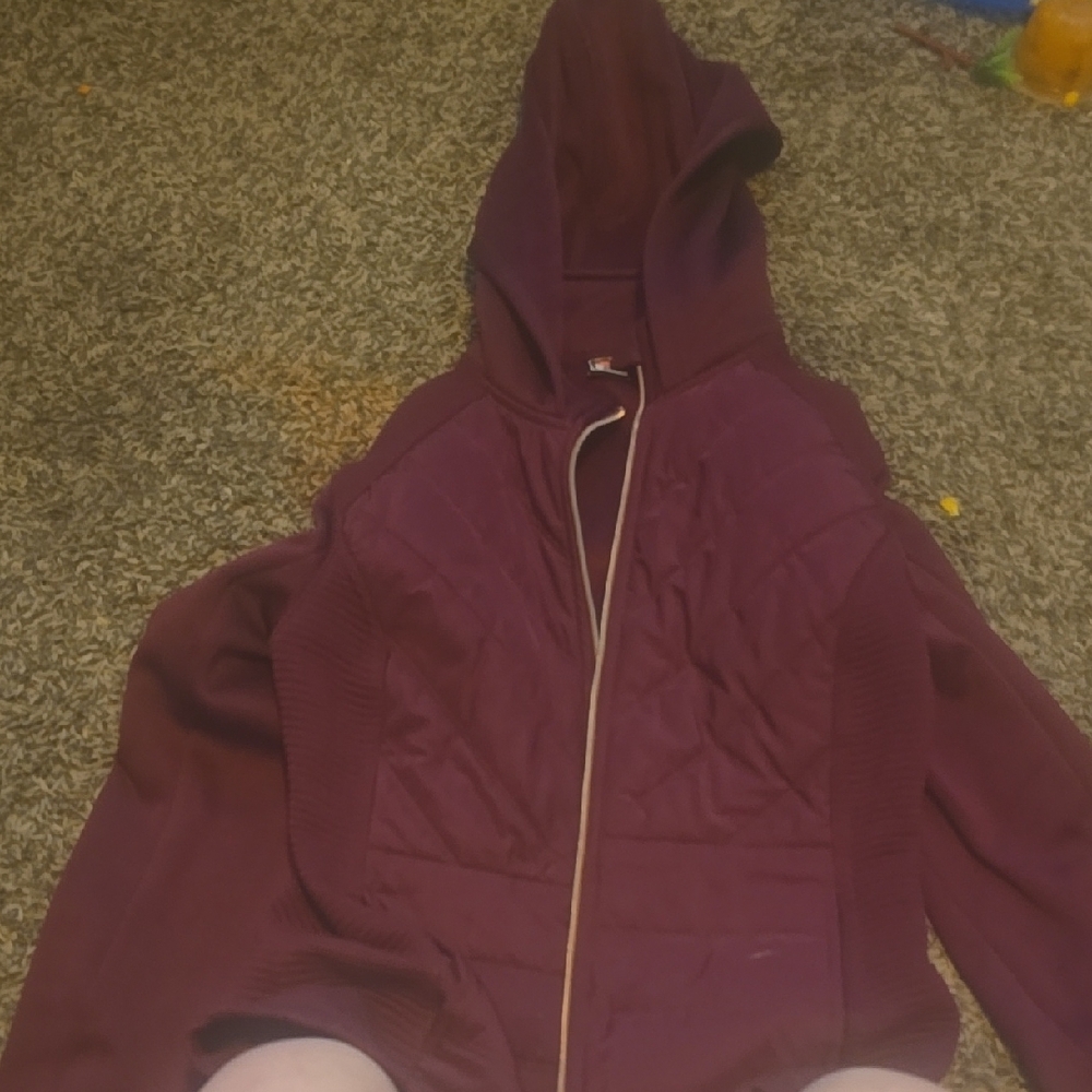 Lululemon Burgundy Hooded Jacket